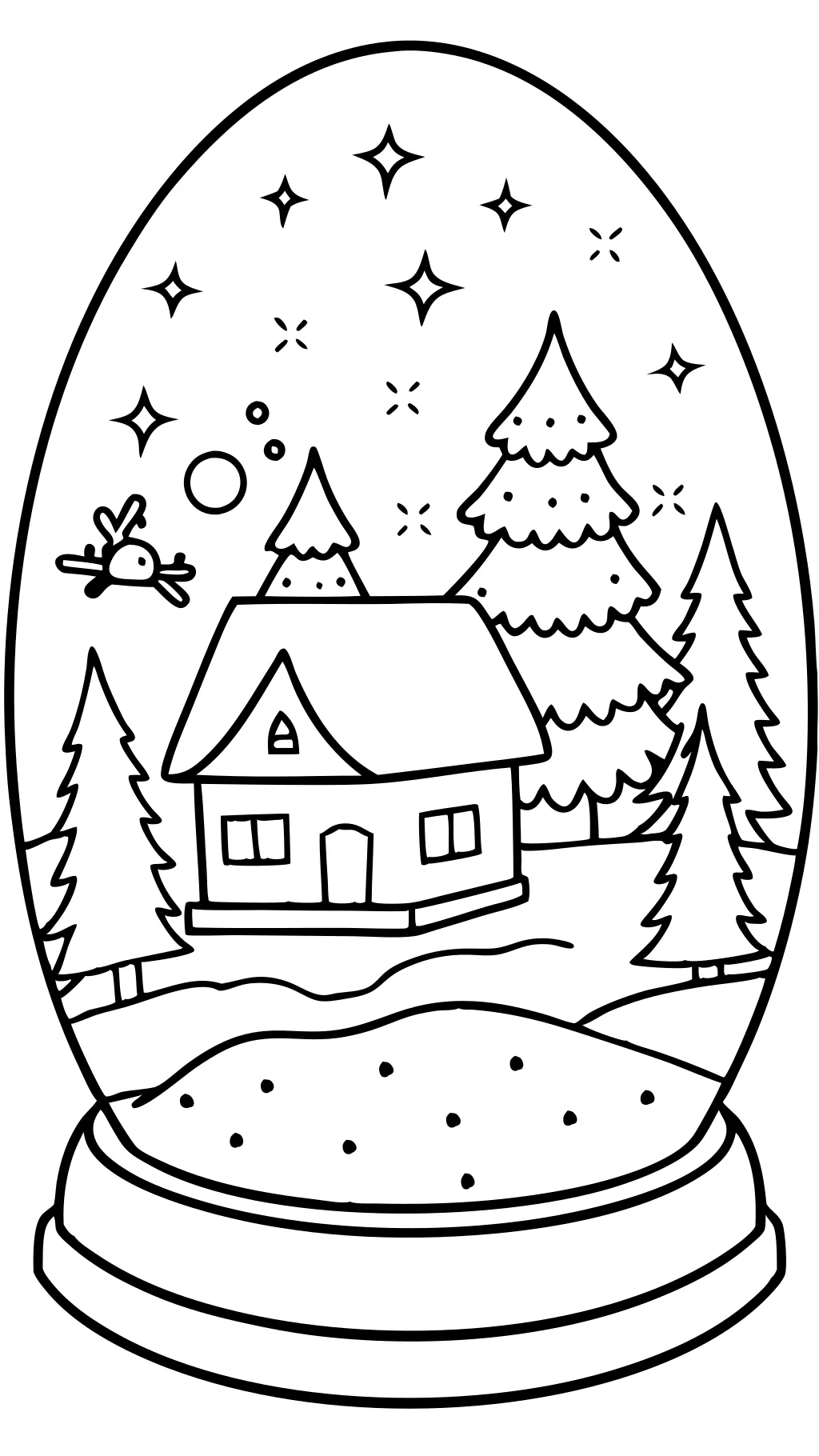 coloriages de snow globe de Noël